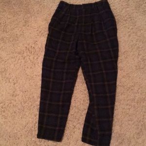 Pants with check pattern